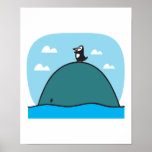 cute whale and penguin posters