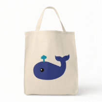Cute Whale Tote Bag