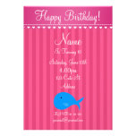 Cute whale birthday invitation