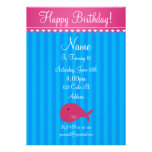 Cute whale birthday invitation