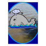Cute Whale in the Water cards