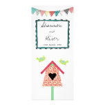 Cute Whimsical Birds And Birdhouse Wedding Invite