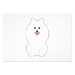 Cute White Dog. Spitz or Pomeranian. invitations