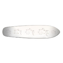 Cute White Mouse Design. Spiral of Mice. Skateboard Decks
