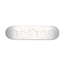Cute White Mouse Design. Spiral of Mice. Skate Board