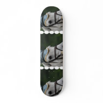 Cute White Pony Skateboard