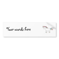 Cute white rainbow unicorn
