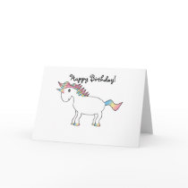 Cute white rainbow unicorn