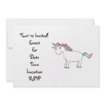 Cute white rainbow unicorn