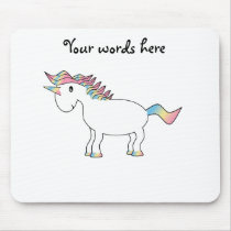 Cute white rainbow unicorn