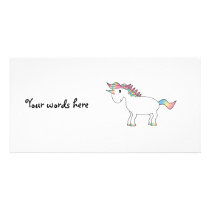 Cute white rainbow unicorn