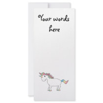 Cute white rainbow unicorn