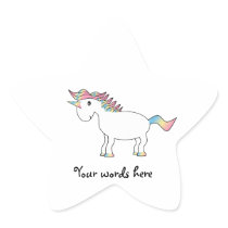 Cute white rainbow unicorn