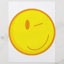 cute winking smiley face flyer