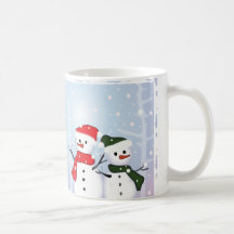 Cute Winter Wonderland  Christmas Snowman Coffee Mugs