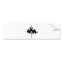 Cute Witch & Black Cat Levitating on a Broomstick