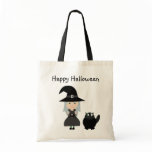 Cute Witch, Spider & Cat Halloween Bag