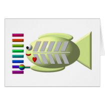 Cute X-ray fish playing the xylophone