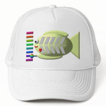 Cute X-ray fish playing the xylophone
