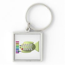 Cute X-ray fish playing the xylophone