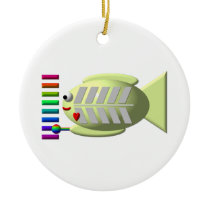 Cute X-ray fish playing the xylophone