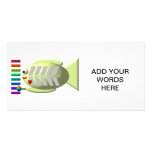 Cute X-ray fish playing the xylophone photo cards