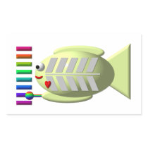 Cute X-ray fish playing the xylophone