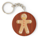Cute xmas gingerbread man cookie key chain