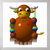 Cute yak with yo-yos