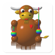 Cute yak with yo-yos