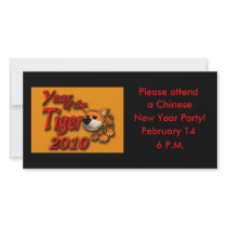 Cute Year of the Tiger 2010 Cartoon Art Photo Greeting Card