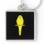 Cute Yellow Bird. Budgie. Canary. Custom keychains