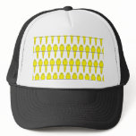Cute Yellow Bird Pattern. Budgie. Canary. Custom hats