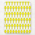 Cute Yellow Bird Pattern. Budgie. Canary. Custom mousepads