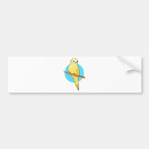 Cute Yellow Budgie Bumper Sticker