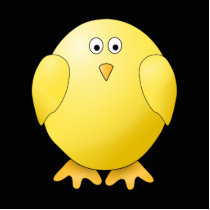 Cute Yellow Chick. Little Bird on Black. Photo Sculptures