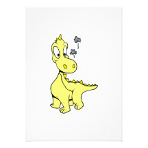 Cute Yellow Dragon Baby Announcement