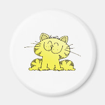 Cute Yellow Kitten Magnet