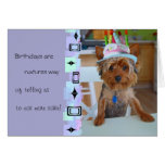 Cute Yorkie Birthday Card
