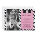 Cute Zebra Birthday Party Invitation