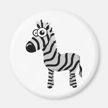 Cute zebra fridge magnet