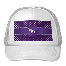Cute zebra purple diamonds hat