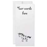 Cute zebra personalized rack card