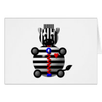 Cute zebra with a zipper