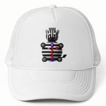 Cute zebra with a zipper