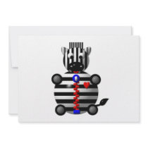 Cute zebra with a zipper