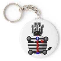 Cute zebra with a zipper