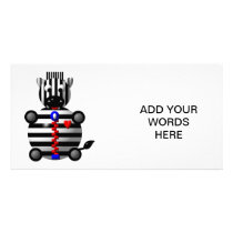 Cute zebra with a zipper