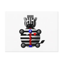 Cute zebra with a zipper