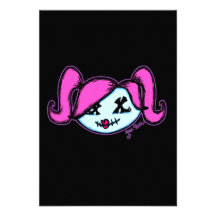 Cute Zombie (on dark background) Personalized Invite